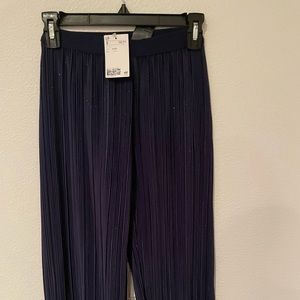 H&M gaucho wide leg, glitter pleated pants sz 9-10 NWT